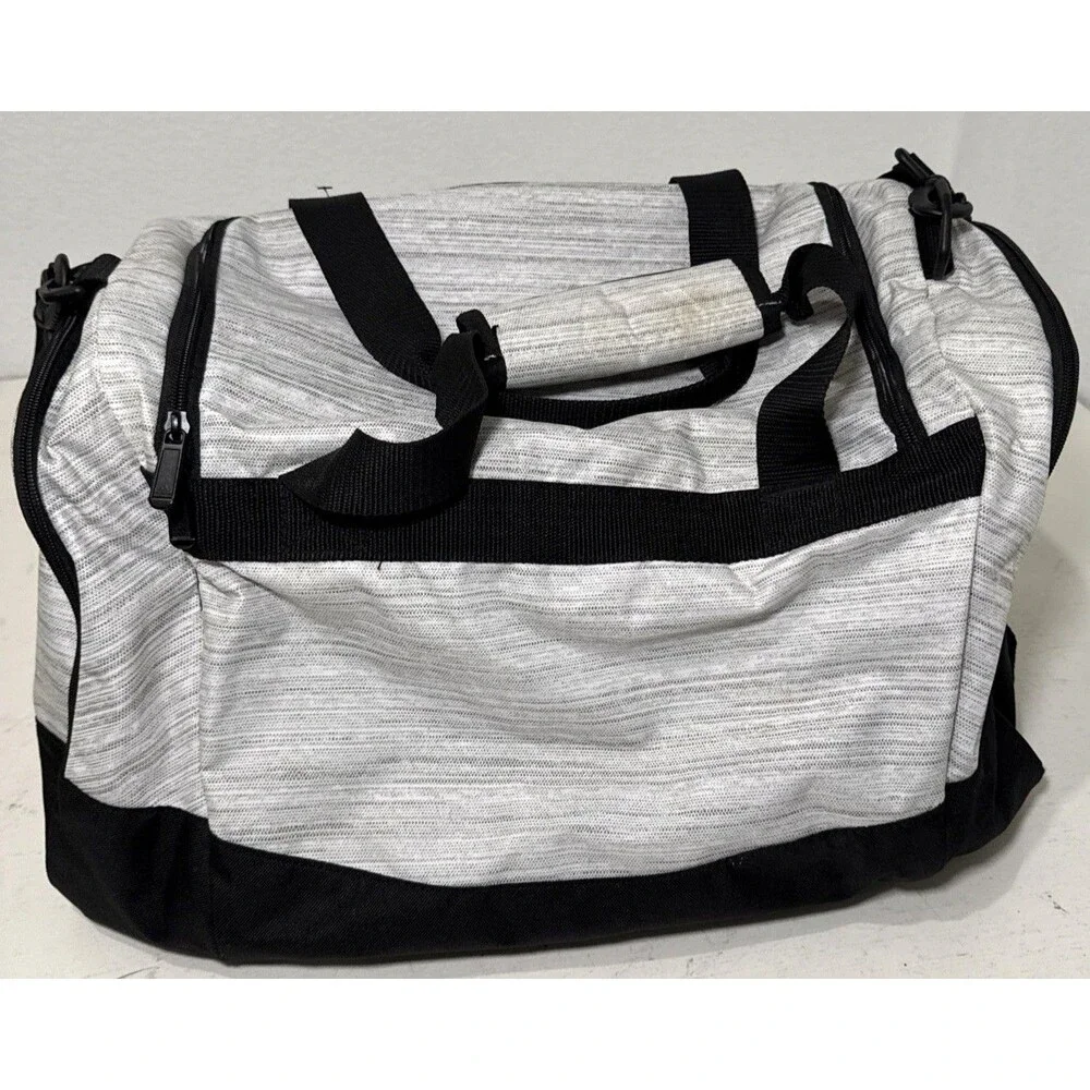 adidas Diablo Small II Duffel Bag 20L Zip Strap White Black Hex Print